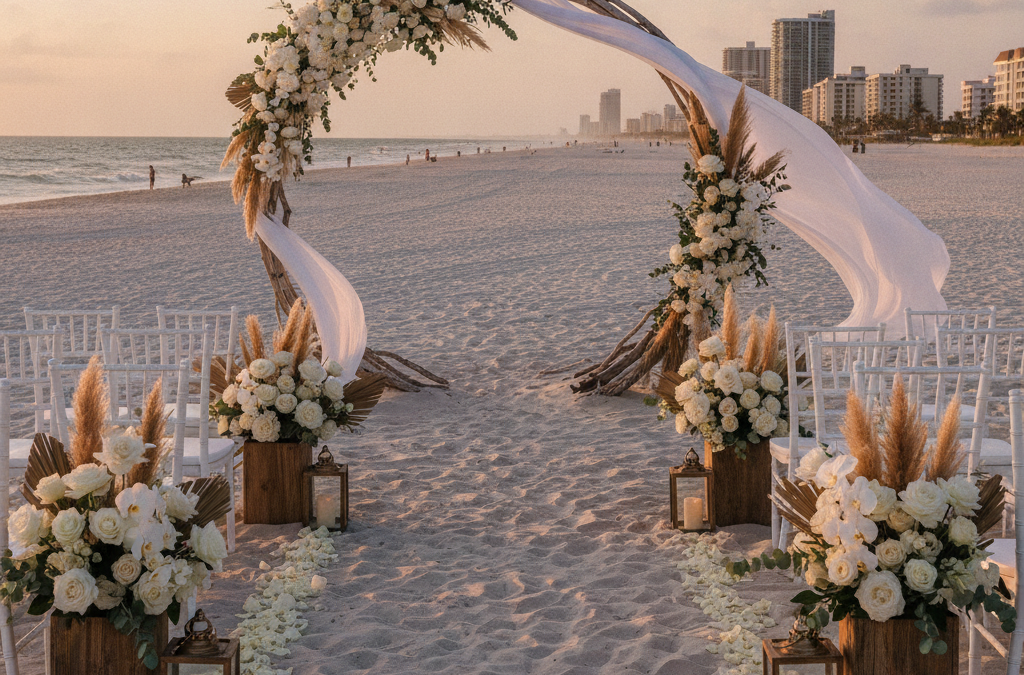 How Do You Design Florals for a Beach Ceremony in Pompano Beach or Deerfield Beach?