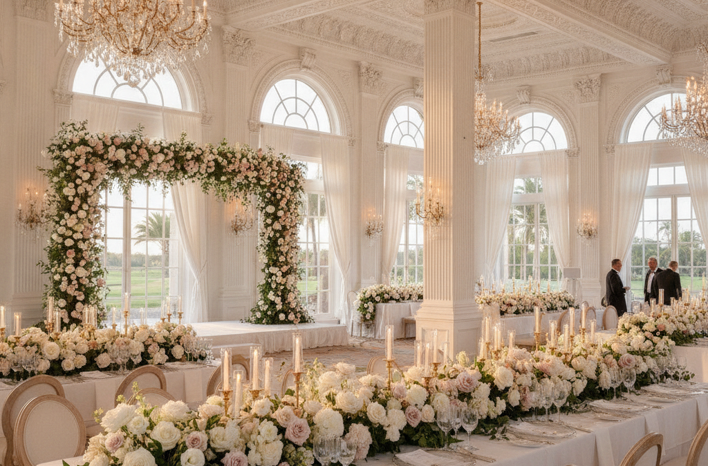 How Do You Design Florals for a Boca Raton Country Club Wedding That Matches the Venue’s Scale?