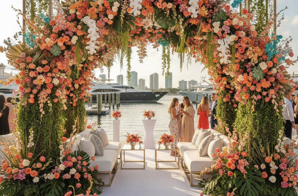 How Do You Design Florals for a Fort Lauderdale Boat Show, Brand Activation, or Pop-Up Event That Stops People in Their Tracks?
