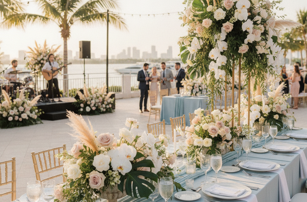 How Do You Design Florals for a Hollywood, FL Wedding That Balances Coastal Glamour With Timeless Elegance?