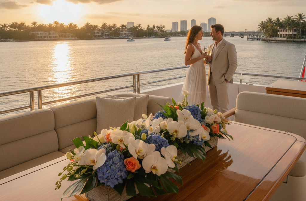 How Do You Design Florals for a Fort Lauderdale Yacht or Superyacht Charter Event That Feels Like a Floating Luxury Experience?