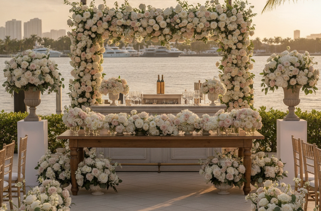How Do You Design Florals for a Fort Lauderdale Wedding That Transitions Seamlessly From Ceremony to Reception — Without Starting Over?