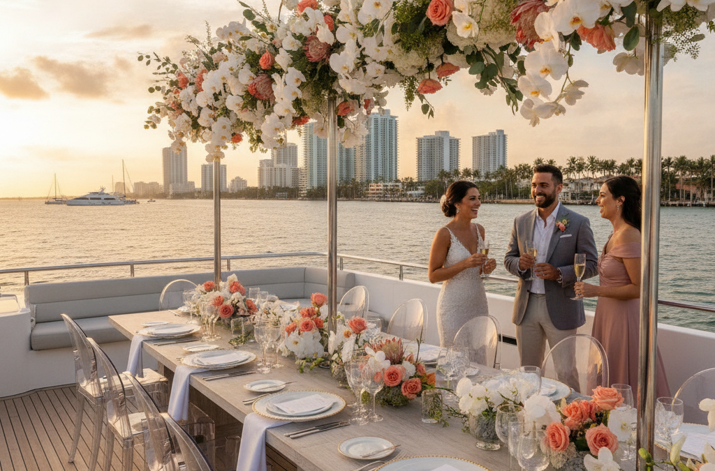 How Do You Design Florals for a Fort Lauderdale Yacht or Private Charter Wedding That Actually Works on the Water?